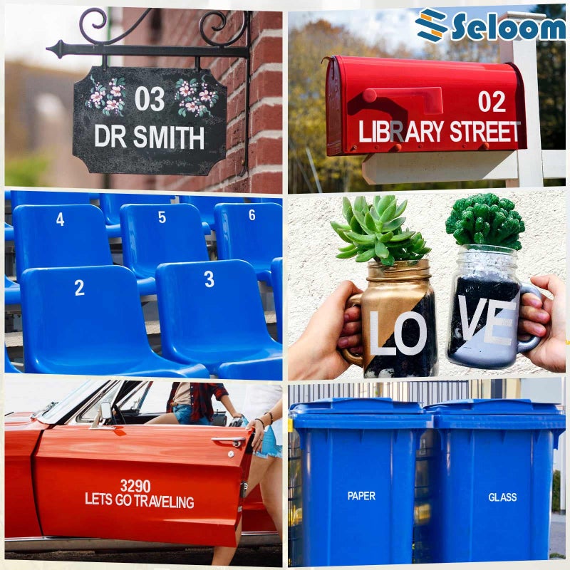 Seloom 148 PCS 2"" Reflective Mailbox Numbers Stickers for Outside White Numbers and Letters Stickers Address Numbers for Mailbox Self Adhesive Vinyl Waterproof Mailbox House Decals for Door Cars Home - Image 5